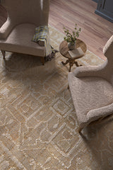 Handmade ivory wool jute rug from Nirvana NIR-4 collection