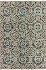100% Polypropylene Vintage  Indoor/Outdoor Area Rug