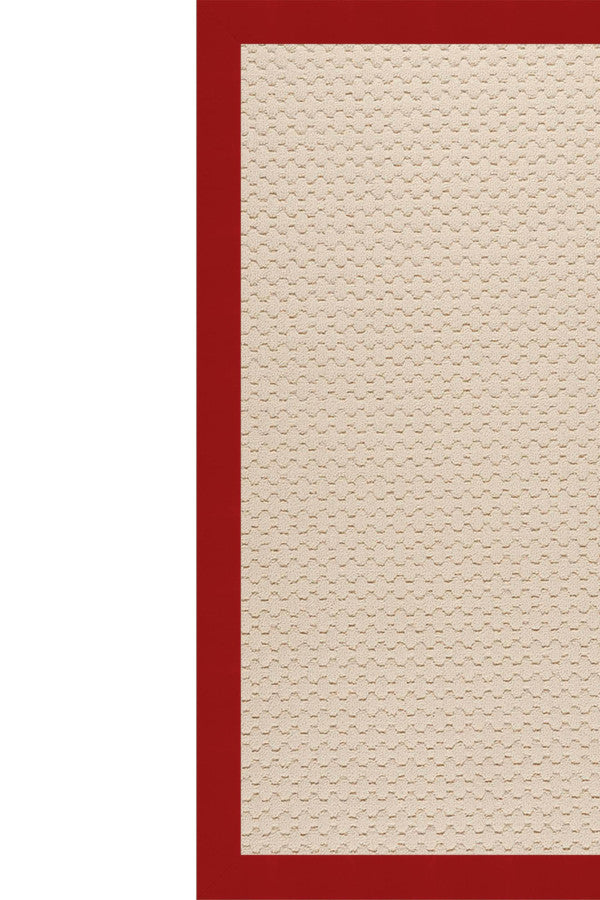 Creative Concepts-Beach Sisal Canvas Jockey Red Area Rug