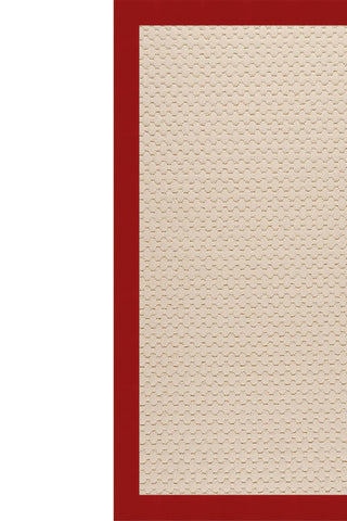 Creative Concepts-Beach Sisal Canvas Jockey Red Area Rug