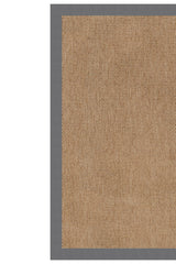 Islamorada-Basketweave Canvas Charcoal Area Rug