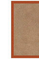 Islamorada-Basketweave Classic Persimmon Area Rug