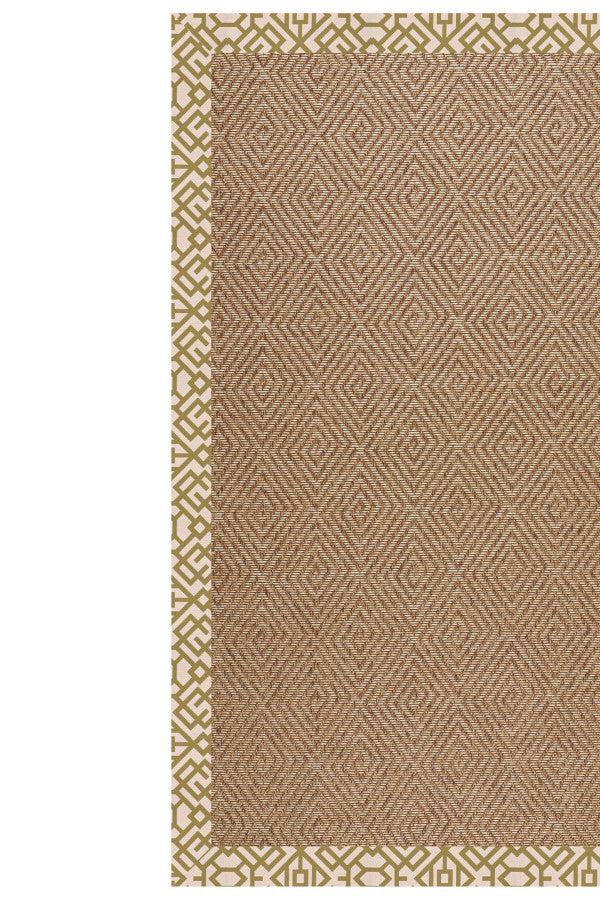 Islamorada-Diamond Lattice Pesto Area Rug