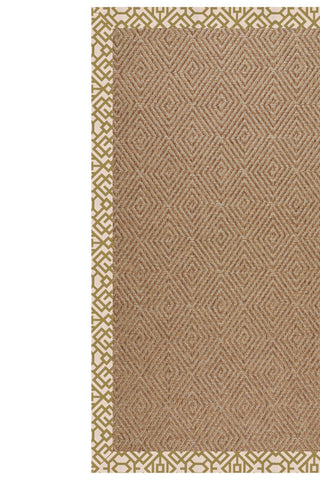 Islamorada-Diamond Lattice Pesto Area Rug