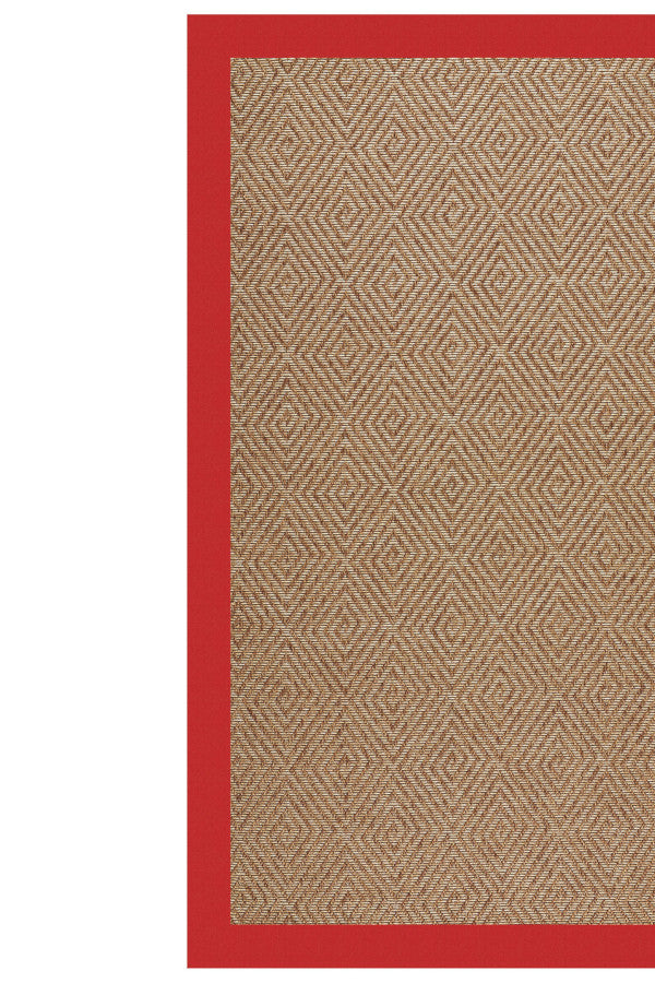 Islamorada-Diamond Canvas Jockey Red Area Rug