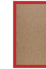 Islamorada-Diamond Canvas Jockey Red Area Rug