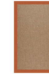 Islamorada-Diamond Canvas Rust Area Rug