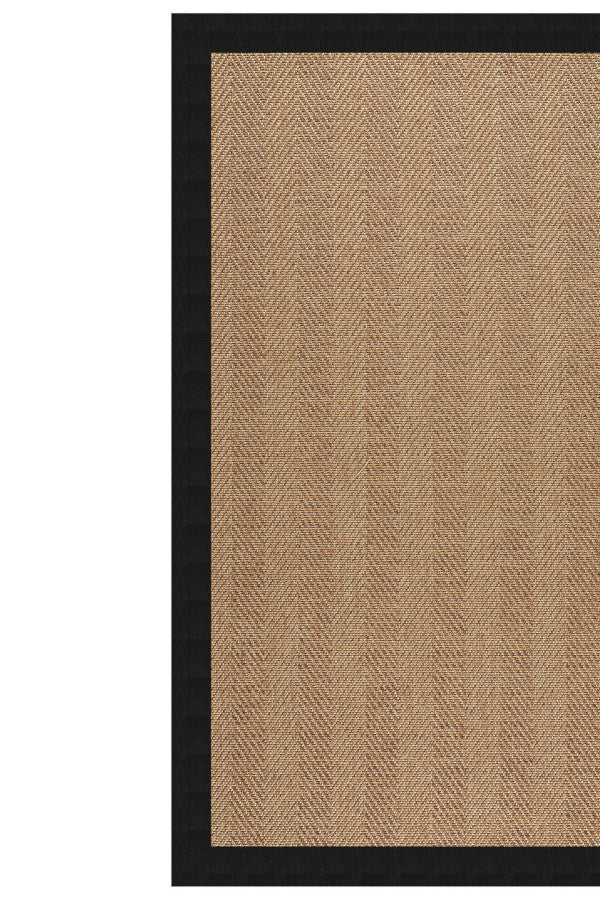 Islamorada-Herringbone Classic Black Area Rug