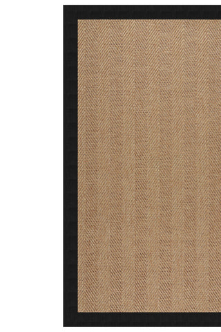 Islamorada-Herringbone Classic Black Area Rug