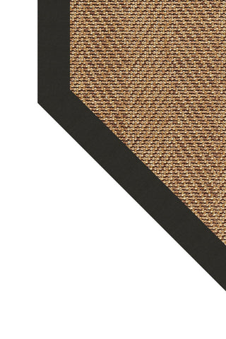 Islamorada-Herringbone Canvas Black Area Rug