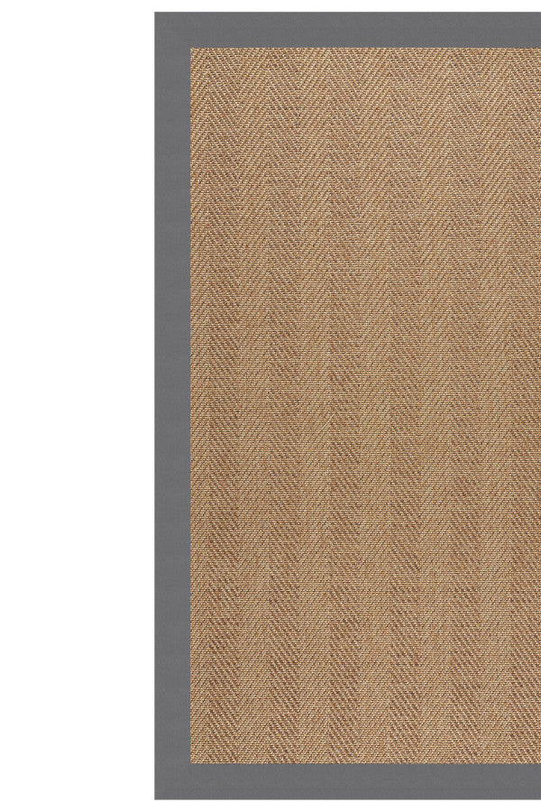 Islamorada-Herringbone Canvas Charcoal Area Rug