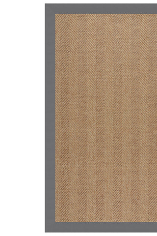 Islamorada-Herringbone Canvas Charcoal Area Rug