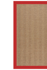 Islamorada-Herringbone Canvas Jockey Red Area Rug