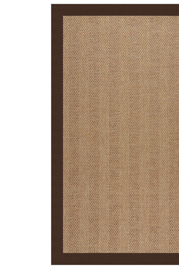 Islamorada-Herringbone Canvas Bay Brown Area Rug