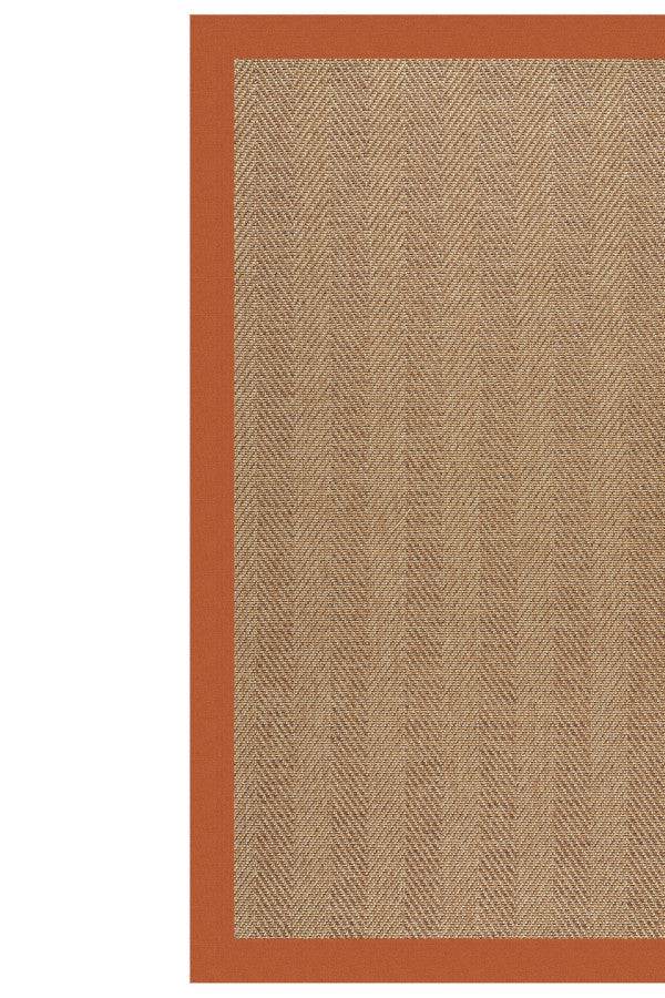 Islamorada-Herringbone Canvas Rust Area Rug