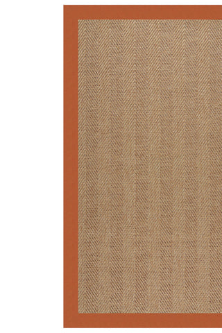 Islamorada-Herringbone Canvas Rust Area Rug