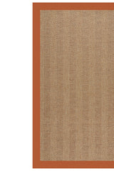 Islamorada-Herringbone Canvas Rust Area Rug