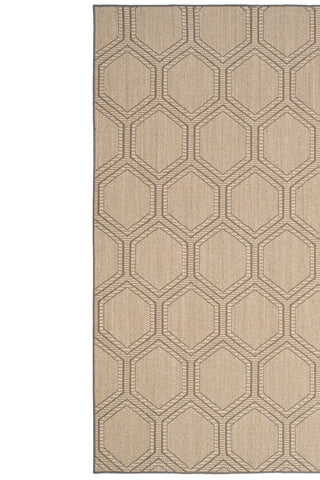 Reed Sand Black Area Rug