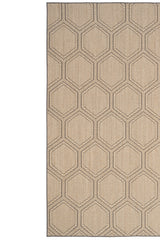 Reed Sand Black Area Rug