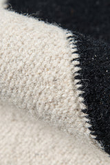 Black wool indoor rug, handwoven Topanga TOP-3 Roberta design