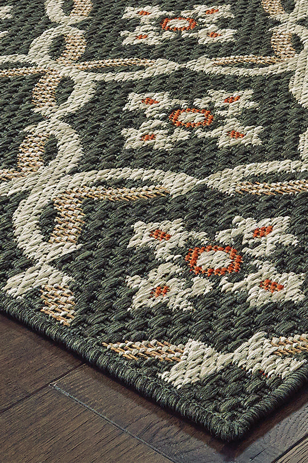 100% Polypropylene Vintage  Indoor/Outdoor Area Rug