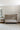 Thompson THO-3 white handwoven wool rug styled in modern living room