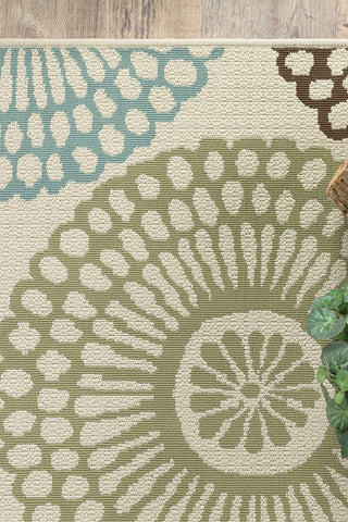 100% Polypropylene Vintage  Indoor/Outdoor Area Rug