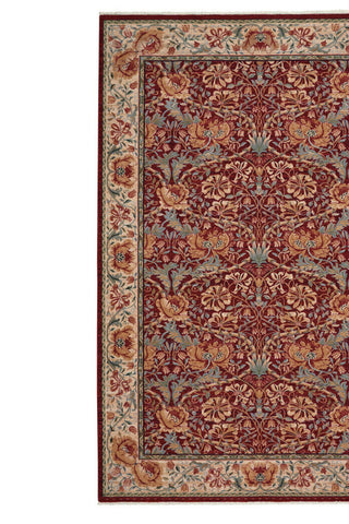 Lineage-Nouveau Red Ivory Area Rug