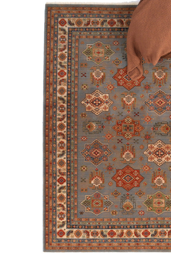 Lineage-Medallion Steel Blue Area Rug