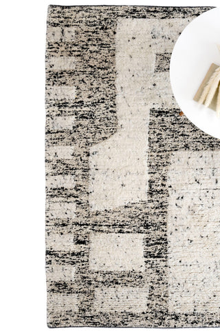 Aria Black White Area Rug