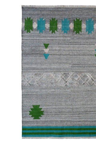 Vintage Moroc Green Gray Area Rug