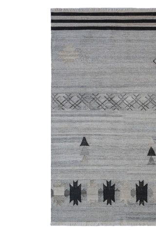 Vintage Moroc Black Gray Area Rug
