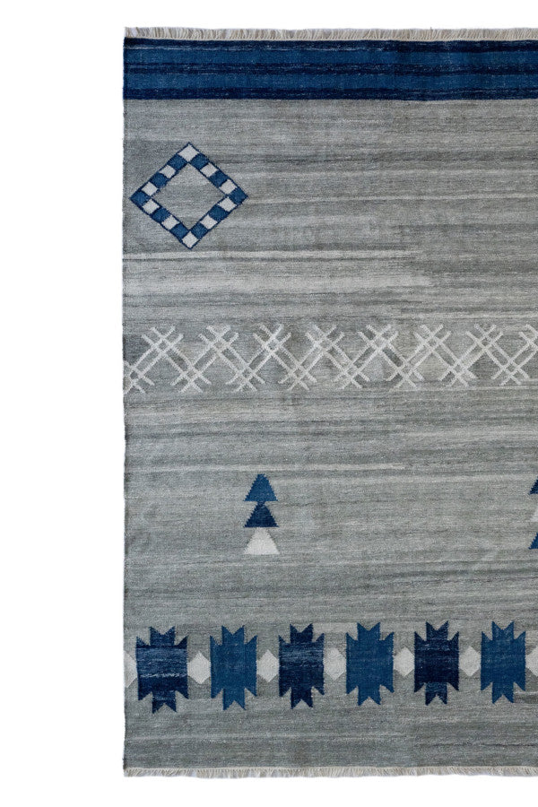 Vintage Moroc Indigo Gray Area Rug