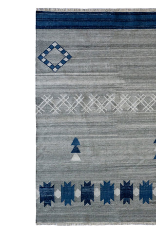 Vintage Moroc Indigo Gray Area Rug