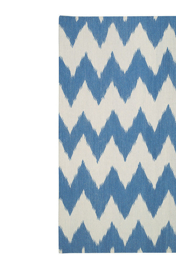 Wild Chev Grecian Blue Area Rug