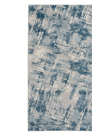 Brushstrokes Prussian Blue Area Rug