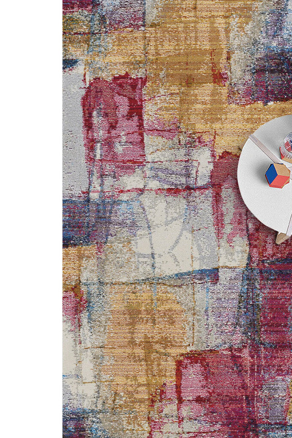 Fuego-Canvas Red Multi Area Rug