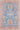 Hand-finished blue printed rug in cotton fabric, Chandler CHN-03
