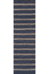 Eco-friendly jute striped area rug, Montauk Lighthouse MTK-1