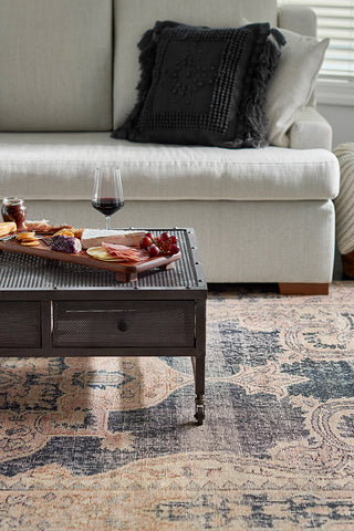 Cotton and Polyester Rectangle Indoor Area Rug