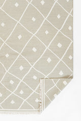 Thompson THO-3 White Handwoven Wool Area Rug – 100% Wool Indoor Rug