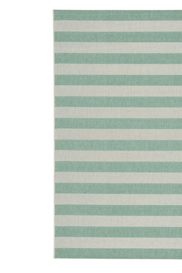 Finesse-Stripe Spa Blue Area Rug