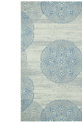 Finesse-Mandala Capri Blue Area Rug