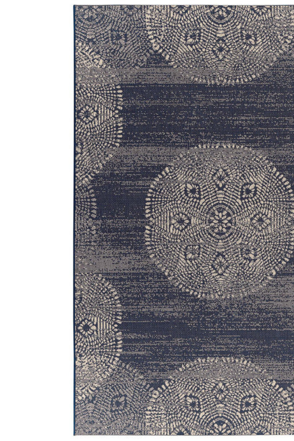 Finesse-Mandala Navy Area Rug