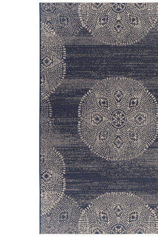 Finesse-Mandala Navy Area Rug