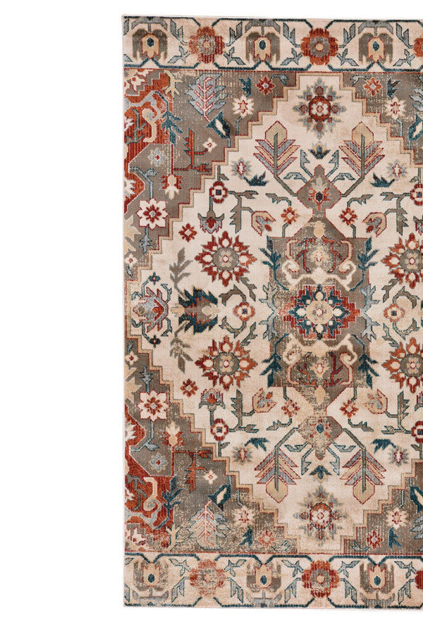 Taraji-Kazak Ivory Multi Area Rug