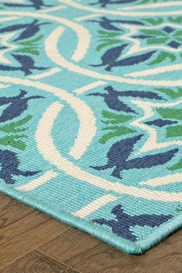 100% Polypropylene Vintage  Indoor/Outdoor Area Rug