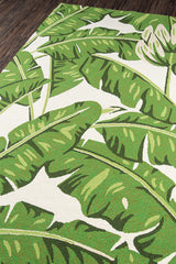Veranda VR-62 Green Hand-Hooked Polypropylene Area Rug