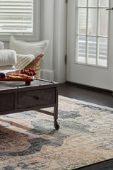 Cotton and Polyester Rectangle Indoor Area Rug