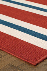 100% Polypropylene Nautical  Indoor/Outdoor Area Rug